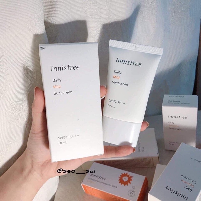 Kem Chống Nắng Innisfree No Sebum, Long Lasting, Daily Mild Sunscreen SPF 50+