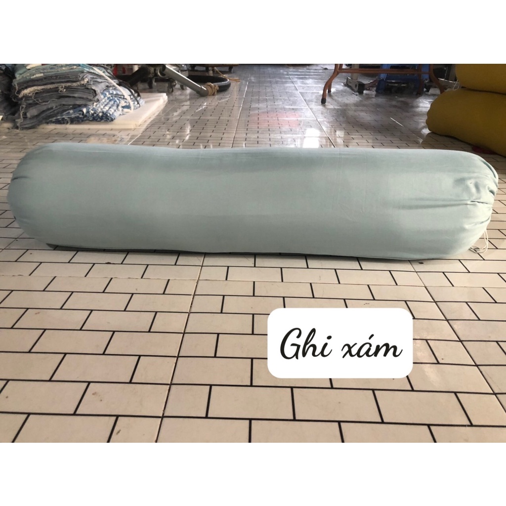 Vỏ Gối Ôm Cotton Tici Trơn 35x100cm Chất liệu vải cotton đũi dày, hoặc vải thô, . Vải dày dặn mát