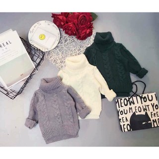 Combo 4 áo len vặn thừng cổ lọ
