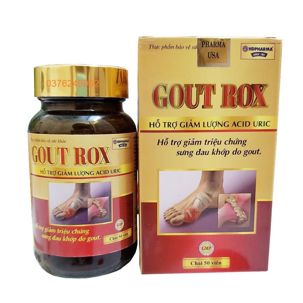 GOUT ROX giảm triệu chứng sưng đau khớp do gout