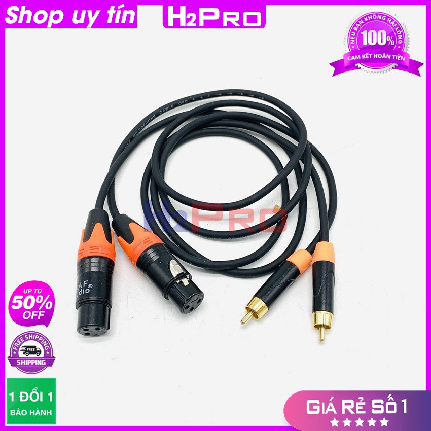 [RẺ VÔ ĐỊCH] Dây canon cái ra AV Caf AUDIO cao cấp dài 1m H2Pro (1 dây), dây canon cái dài 1m hàng chất lượng cao, cho â