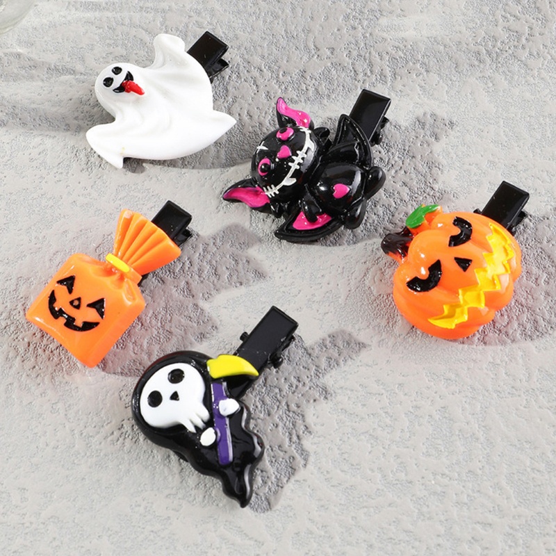 Kẹp Tóc Đính Nơ Phong Cách Halloween Cho Bé Gái