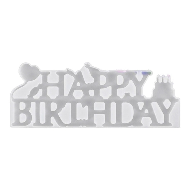 Khuôn Nhựa Epoxy Chữ Happy Birthday Làm Đồ Trang Sức Mừng Năm Mới