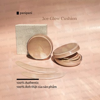 [100% AUTH]-KÈM LÕI REFILL- Phấn Nước 3CE Glow Cushion SPF50+ PA+++ 15g