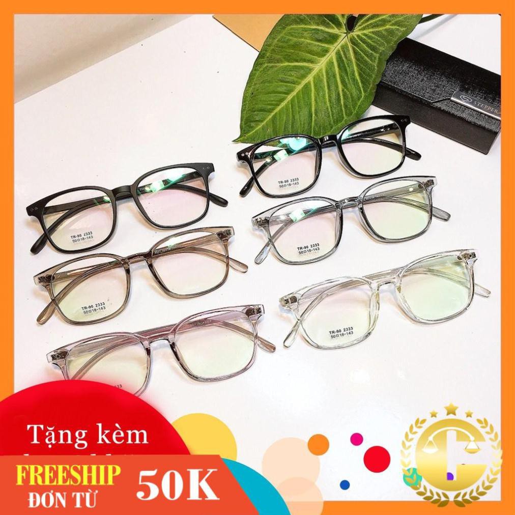 Gọng kính vuông 2333 -gọng kính giả cận thời trang nhận cắt mắt cận viễn loạn