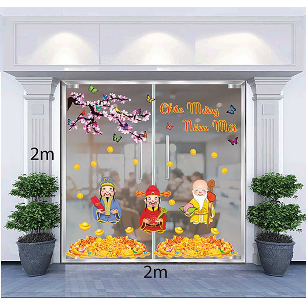 DECAL TRANG TRÍ TẾT 2021 COMBO SỐ 28