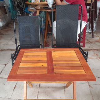 Ghế sắt xếp tựa thấp- ghế xếp cafe