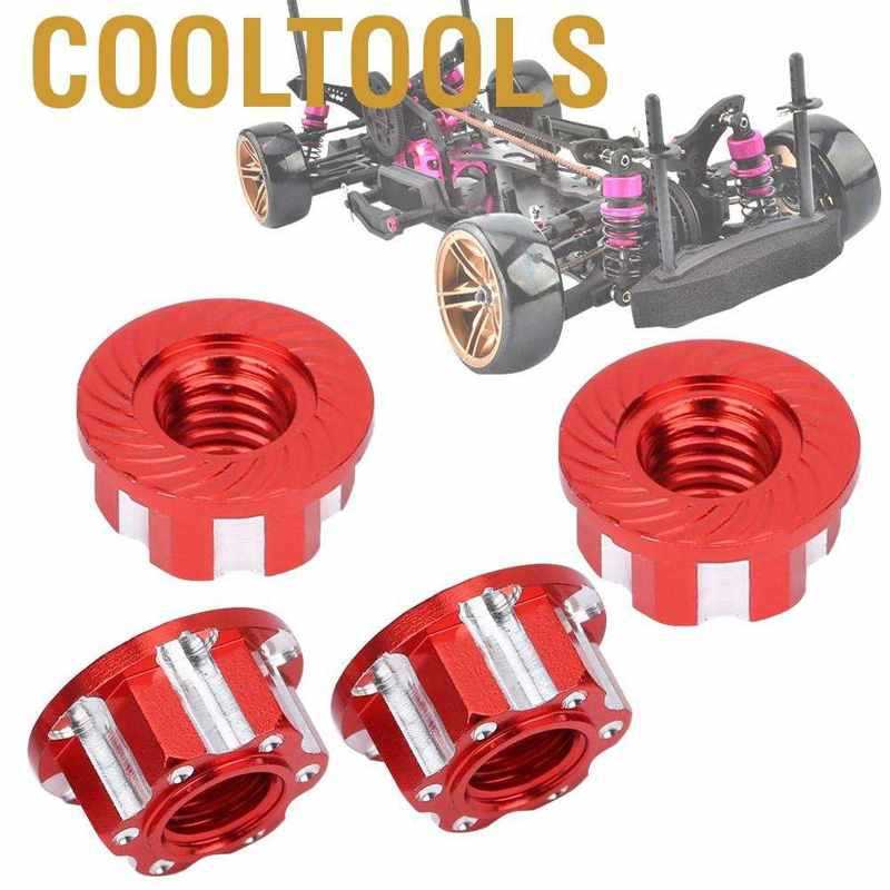RC Bộ 4 Đai Ốc Lục Giác Hợp Kim Nhôm M4 Cho Xe Điều Khiển Hsp Sakura D3 D4 1 / 10