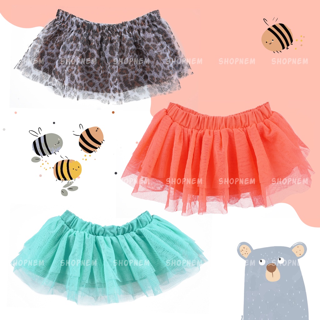 [HÀNG TỐT] Chân váy tutu 3 màu lót cứng - Quần áo cho bé ShopNEM