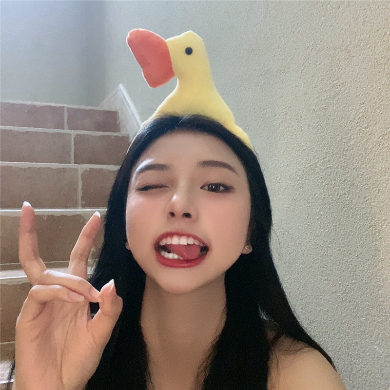 Bờm rửa mặt, Băng Đô Bồ nông vịt vàng Hàn Quốc cute PT11