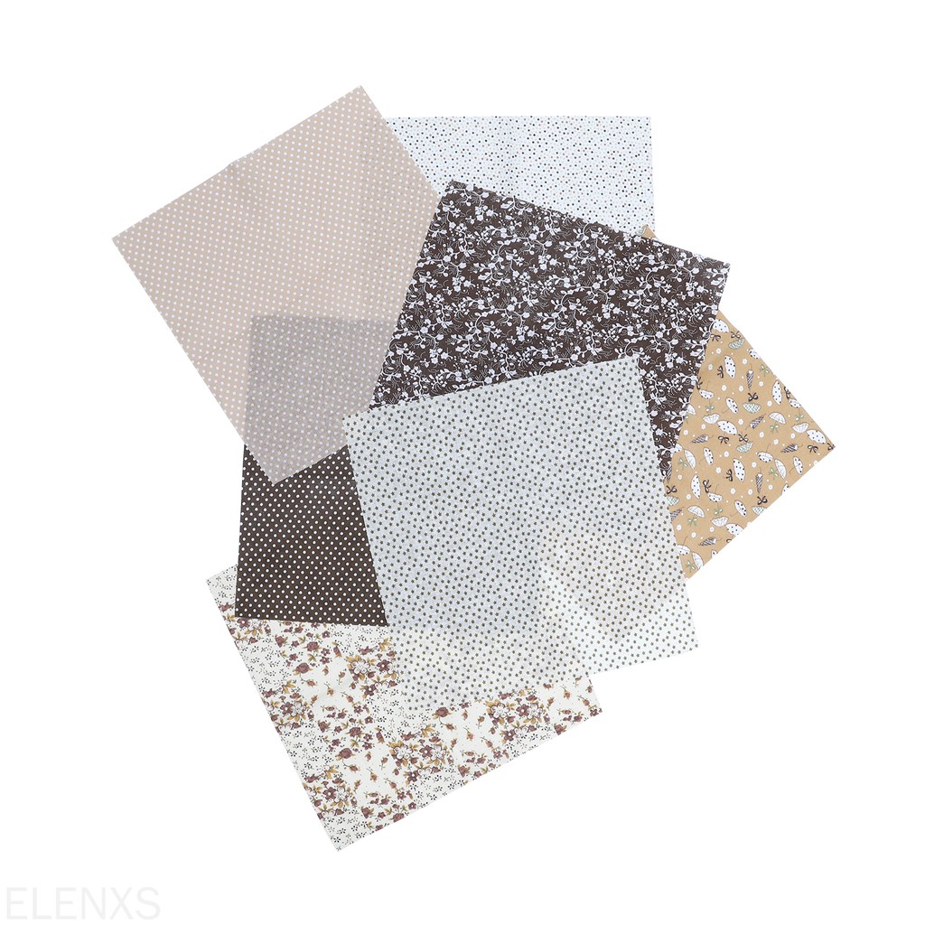 Set 7 Tấm Vải Cotton Dùng Để May Vá Kích Thước 25x25cm