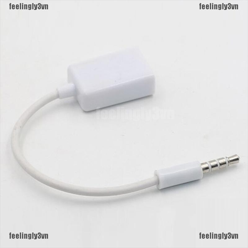 ❤ADA❤ Jack cắm chuyển đổi từ 3.5mm Male AUX Audio sang USB 2.0 Female TO