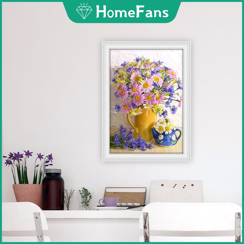 Bộ Tranh Đính Đá 5D Hạt Tròn Tự Làm 30x40cm Trang Trí Nhà Cửa