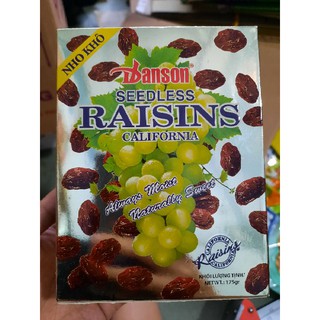 Nho khô Raisin hộp giấy 175g