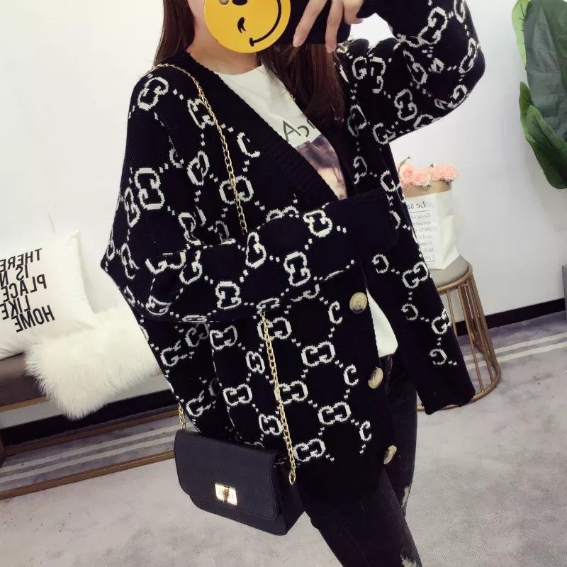 Korean fashion women's knitted jacket cardigan sweater
