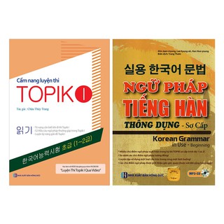 Sách -Combo Luyện Thi Topik 1 và Ngữ pháp tiếng hàn thông dụng sơ cấp ( tặng sổ tay từ vựng tiếng hàn trình độ A)