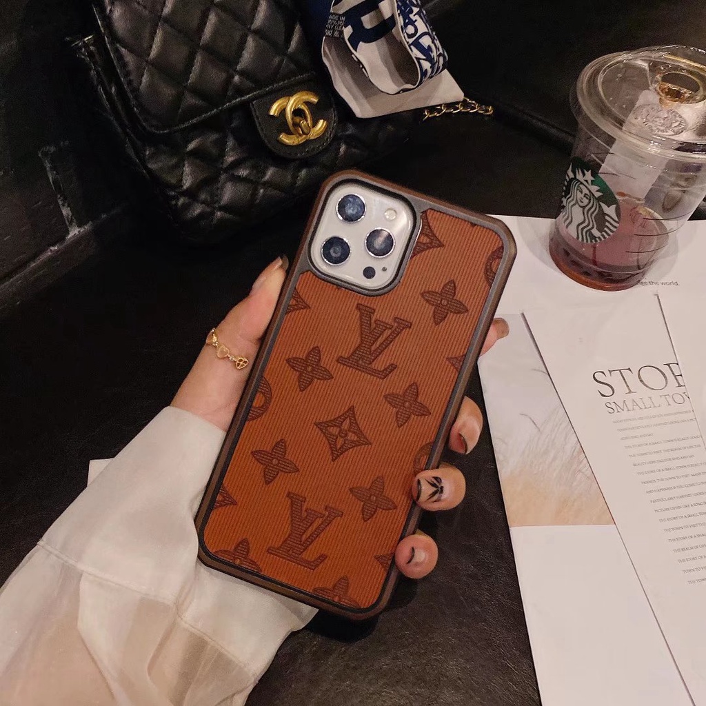 Ốp điện thoại da thời trang chống rơi thích hợp cho iPhone 13 Promax 12 11 Pro Max X XR XS XSMax 7 8 Plus
