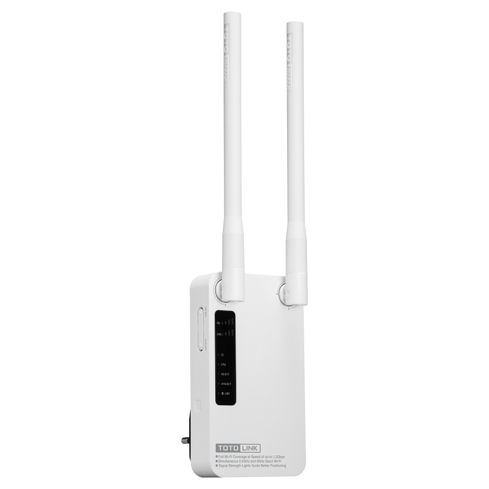 Bộ mở rộng sóng Wi-Fi băng tần kép chuẩn AC 1200Mbps TOTOLINK EX1200M wifi mạnh dễ cài đặt Hàng chính hãng | BigBuy360 - bigbuy360.vn