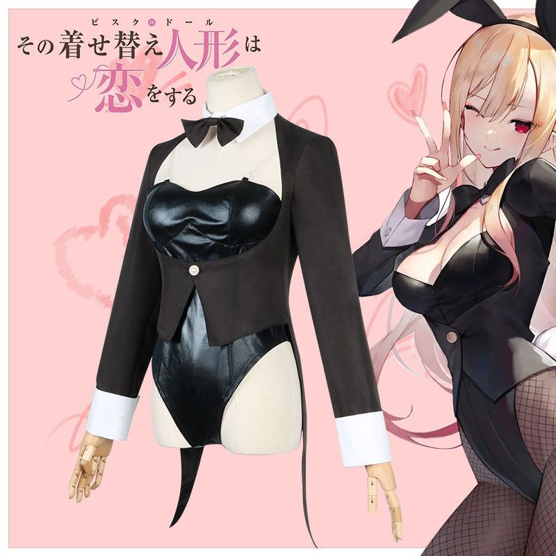 Bộ trang phục hóa trang nàng thỏ My Dress Up Darling Kitagawa Marin Halloween gợi cảm cho nữ (có bán lẻ tóc giả)