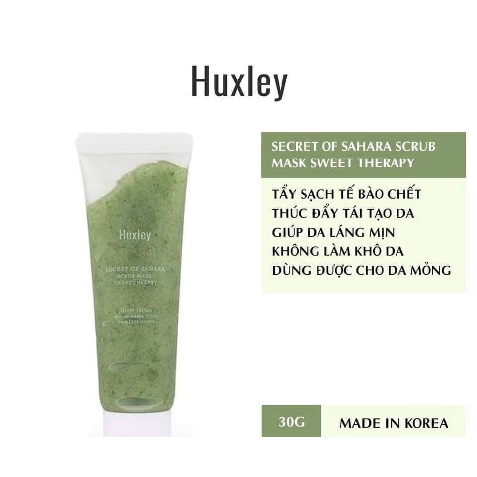 [CHÍNH HÃNG] Tẩy tế bào chết chiết xuất Xương Rồng Huxley Scrub Mask Sweet Therapy, loại mini 30gr