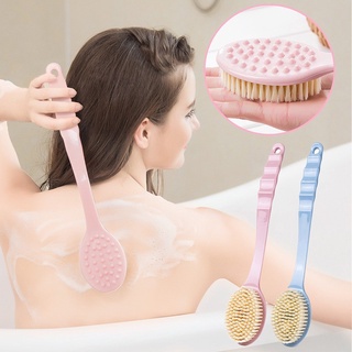 Bàn chải tắm chà lưng cán dài có đầu massage thư giãn