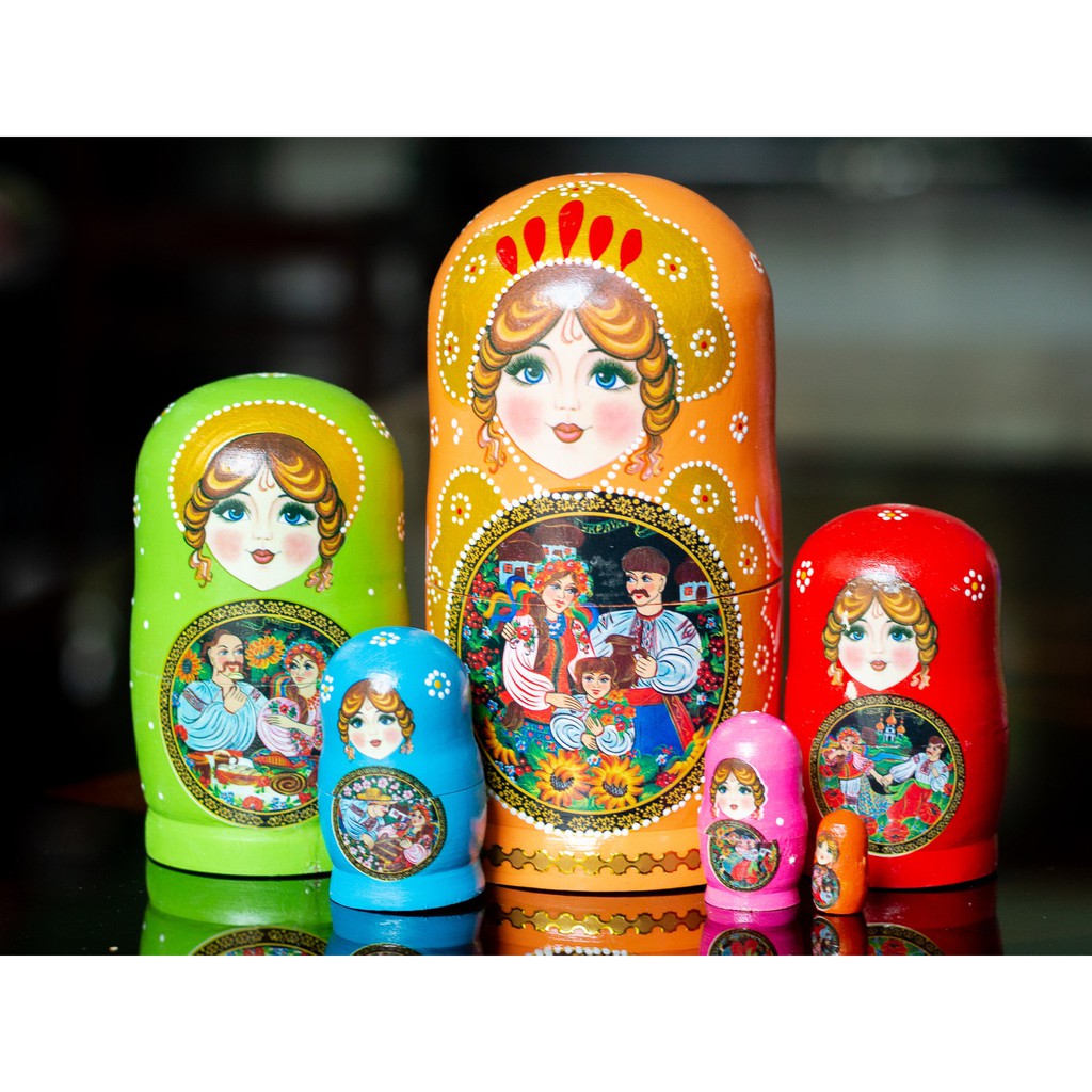 (CÓ VIDEO) BỘ BÚP BÊ NGA MATRYOSHKA 6 LỚP CỰC DỄ THƯƠNG