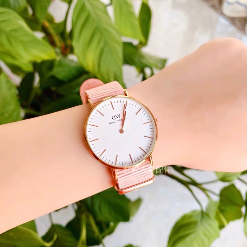 Dây Đồng Hồ Đeo Tay dw Bằng Vải canvas nylon Màu Hồng / Đen / Xanh Dương / Trắng Cho Nam Và Nữ