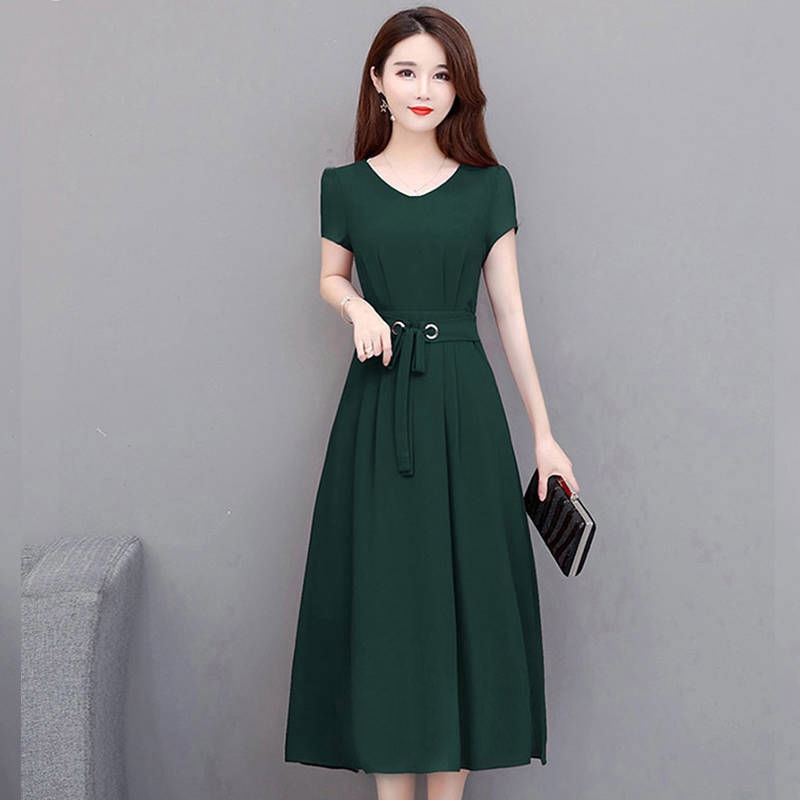 Đầm Dài Qua Gối Thiết Kế Thanh Lịch Cho Nữ Trung Niên | BigBuy360 - bigbuy360.vn