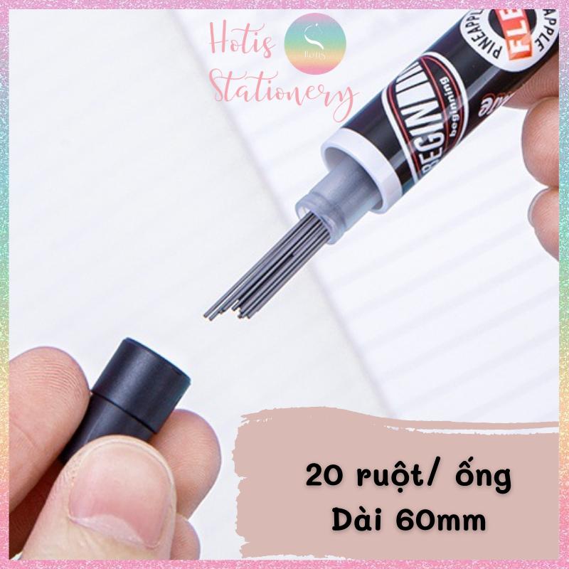 [HOTIS] Ruột bút chì bấm kim Deli ngòi 0.5/ 0.7mm HB dạng ống bấm lấy ruột tự động