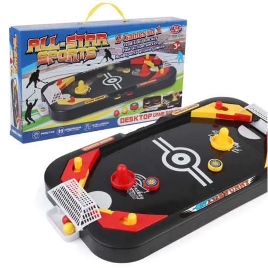 Siêu phẩm - Trò chơi đối kháng 2 chế độ chơi bóng trên băng Air Hockey thể thao cho gia đình, trẻ nhỏ