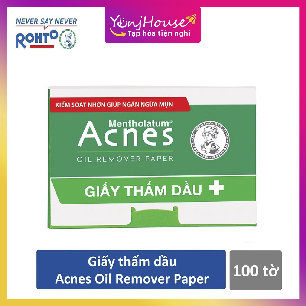 (100 TỜ) GIẤY THẤM DẦU ACNES 100 TỜ ROHTO CAO CẤP - YENJHOUSE