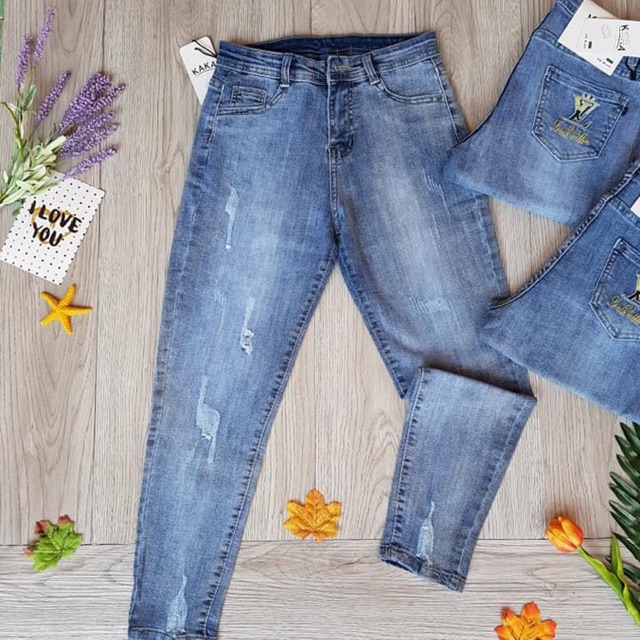 Quần jean nữ baggy co dãn tốt