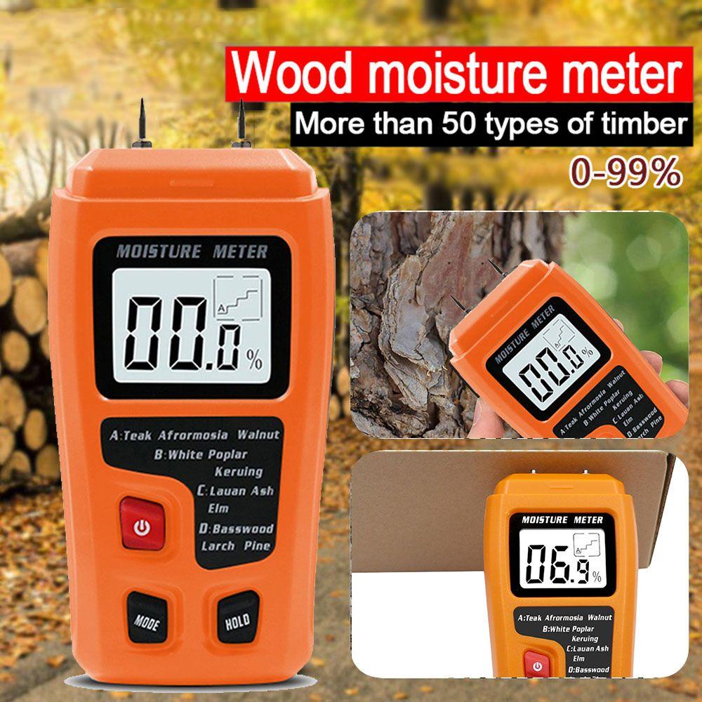 Máy Đo Độ Ẩm 0-99.9% 2Pins Màn Hình LCD Kỹ Thuật Số Chuyên Dụng Cho Công Nghiệp