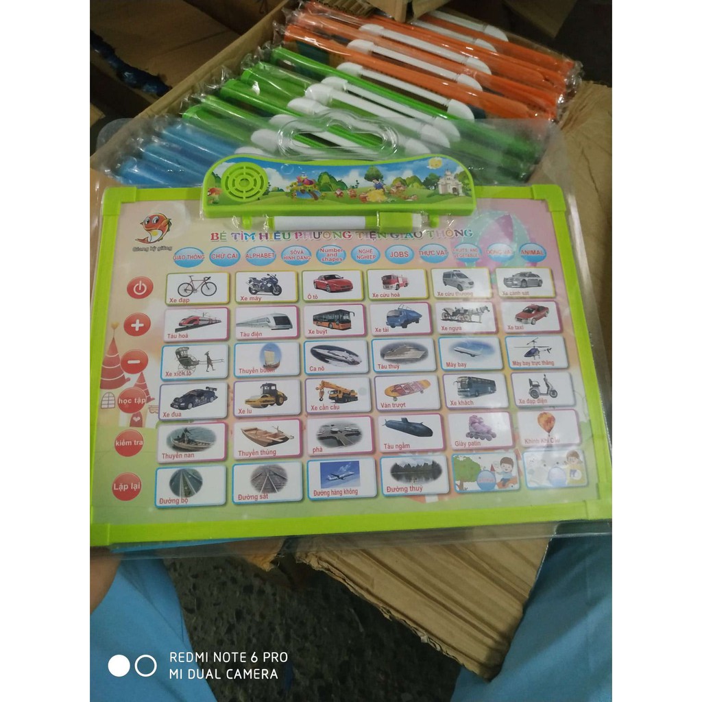 Bảng Học Điện Tử, Học Chữ Cái, Học 9 CHỦ ĐỀ Cho Bé Thông Minh (5 Tờ)