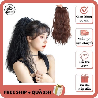 Tóc giả cột xù queen store ❤️freeship❤️ tóc giả cột xù mì ngắn 40cm - sợi tóc tơ cao cấp chuẩn đẹp