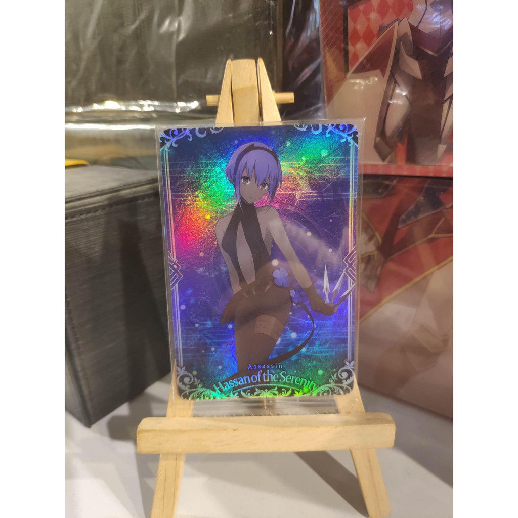 Thẻ bài bánh xốp Fate Grand Order FGO Hassan of Serenity SP - Super Rare - Tặng bọc bài nhựa bảo quản