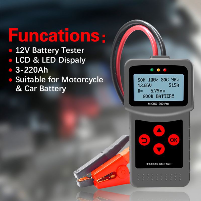 AOT.MICRO-200PRO Automobile Battery Tester Capacity Digital Car Load Discharge Part