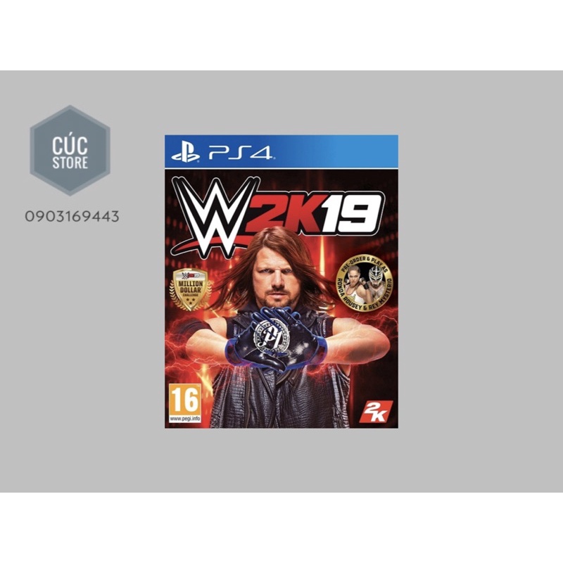 Đĩa chơi game PS4: WWE 2K19