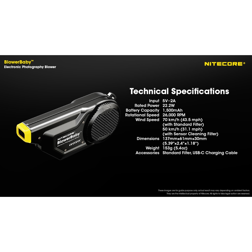 Bộ vệ sinh ống kính – BlowerBaby – Nitecore – Giải pháp vệ sinh máy ảnh bằng điện đầu tiền trên thế giới
