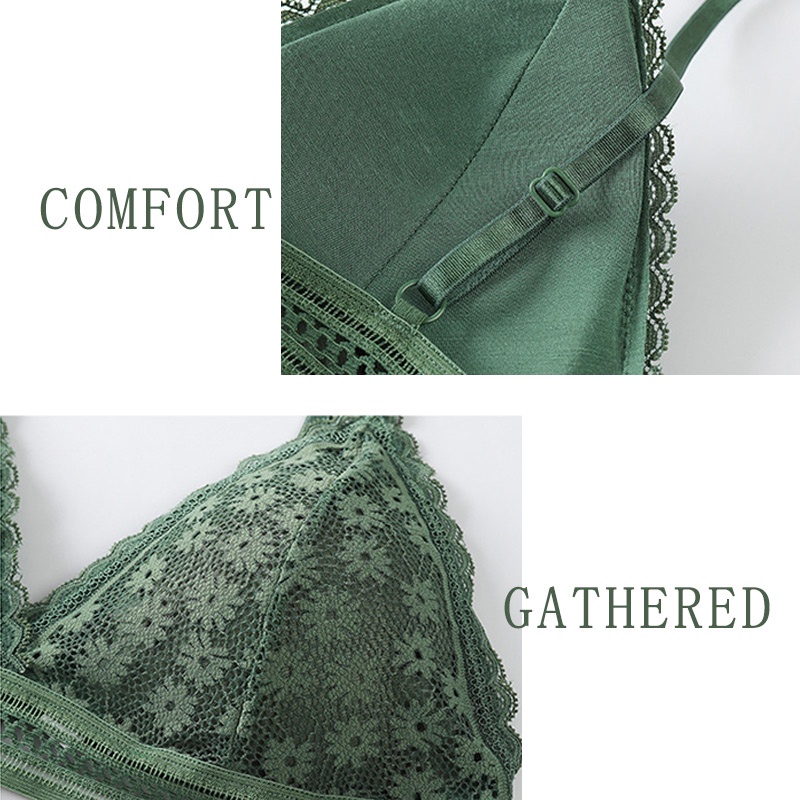 Bộ đồ lót ren không đường may hở lưng quyến rũ dành cho nữ