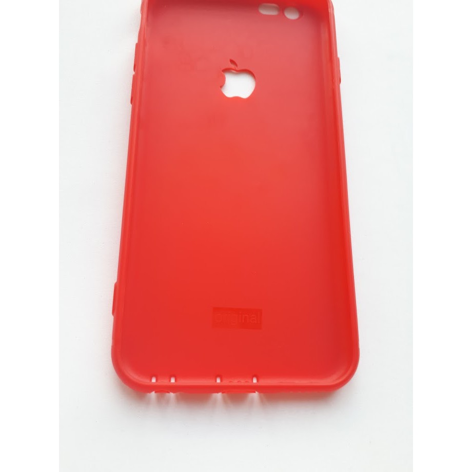 Ốp lưng dẻo cho iphone - Ốp dẻo sillicon màu đỏ, hở táo cho iphone 5/5s, 6/6s, 6plus, 7/8, 7 plus/8 plus