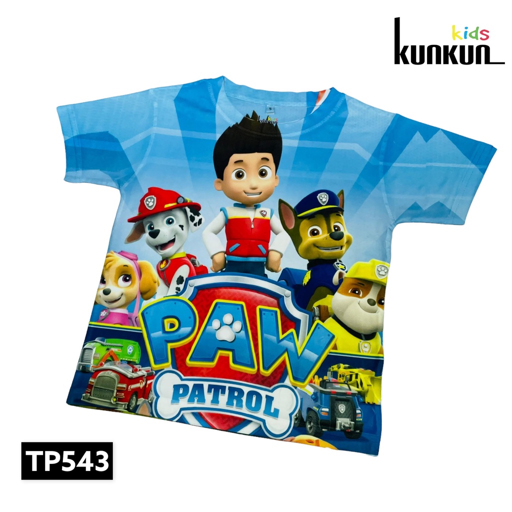 Quần áo bé trai in hình Đội chú chó cứu hộ chất Thun lạnh KunKun Kid TP543 - Đồ bộ bé trai size đại từ 10-60kg