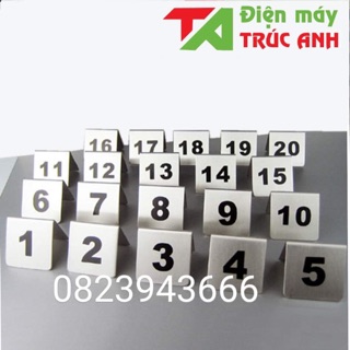 Thẻ bàn inox 304 số từ (1->20) (1->30) (1->40) (1->50)
