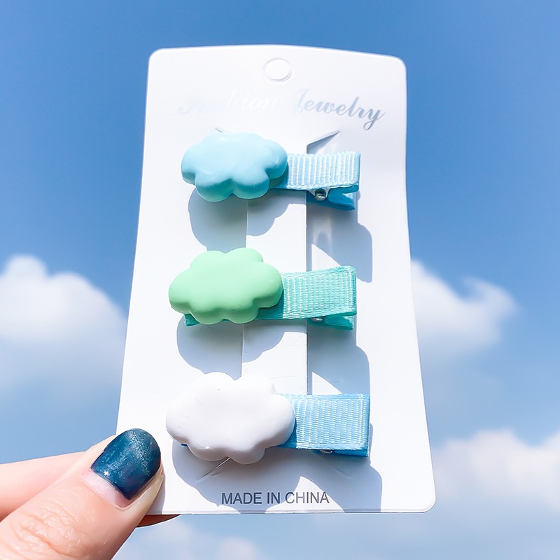 Kẹp tóc trang trí hình kẹo mút và cầu vồng đơn giản dễ thương phong cách Hàn Quốc