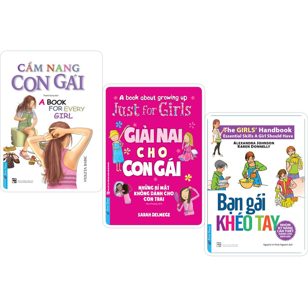 Sách - Combo Cẩm Nang Con Gái + Bạn Gái Khéo Tay + Giải Nai Cho Con Gái - First News