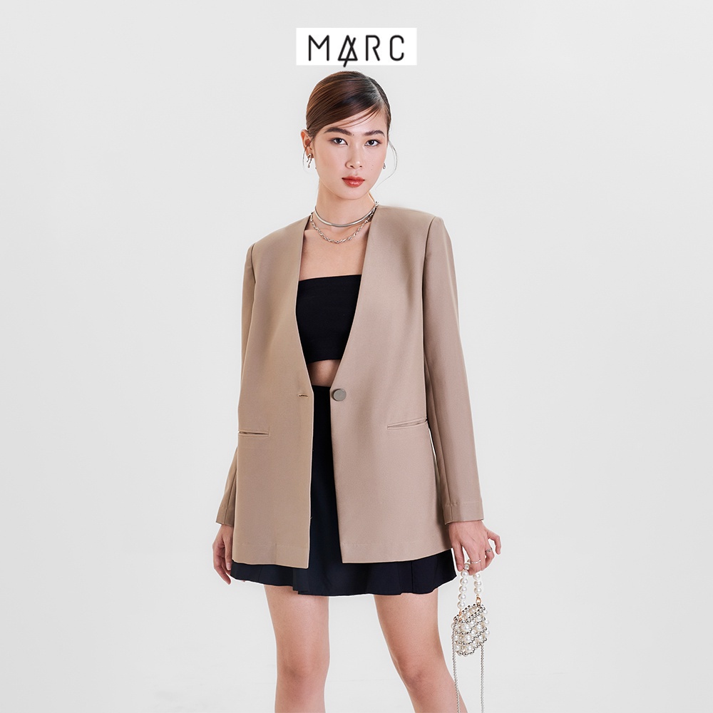 Áo blazer nữ MARC FASHION form oversized 1 nút CBHH0218