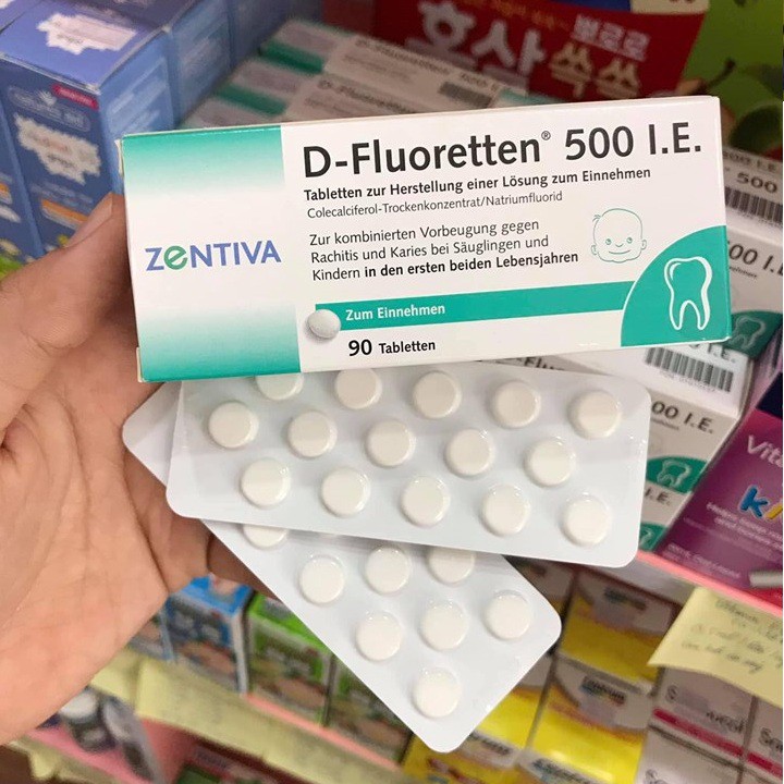 SẴN - MẪU MỚI - Vitamin D Fluoretten 500 IE Đức 90 Viên - HÀNG CHÍNH HÃNG