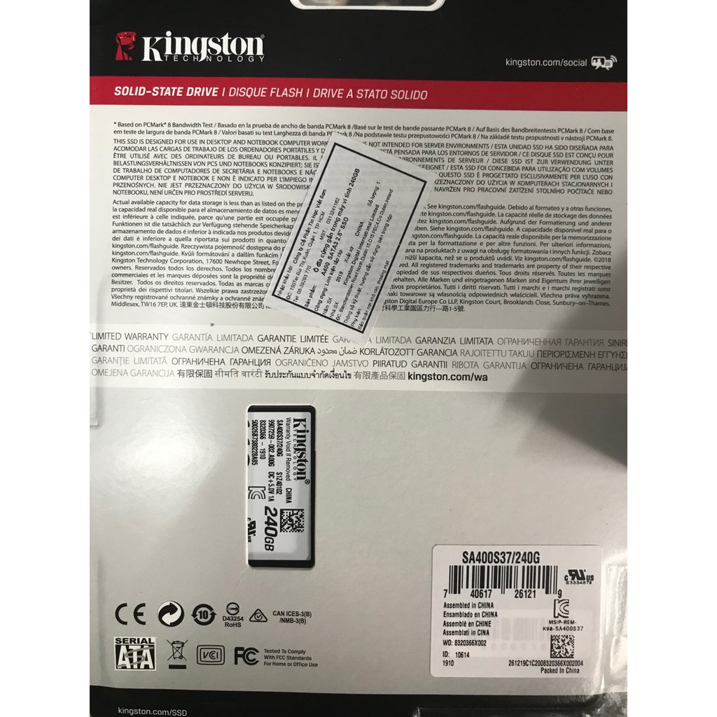 Ổ cứng SSD Kingston A400 120Gb 2.5&quot; SATA 3.0 6Gb/giây (SA400S37/120G) - Hàng chính hãng