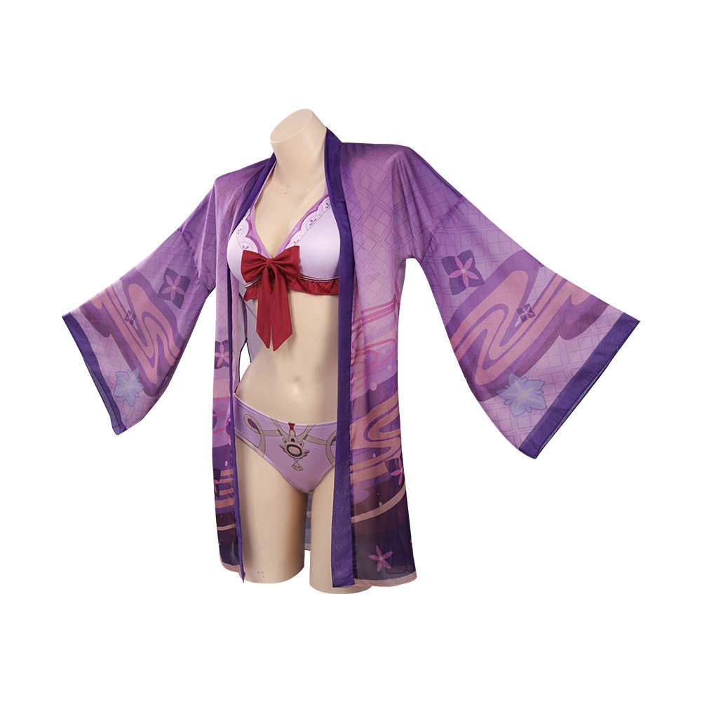 Áo Choàng Bikini Hóa Trang Nhân Vật Trong Genshin Impact Raiden Shogun Beelzebul