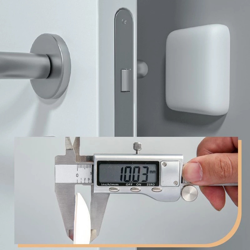1 Miếng Dán Tường Vuông Bằng Silicone Tự Dính Bảo Vệ Tường-Miếng Silicon Chống Xước Tường